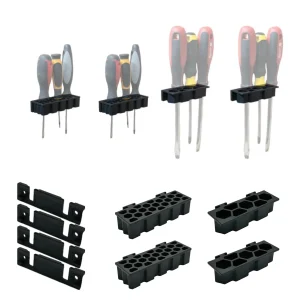 StealthMounts Wall Hive System Screwdriver Rack 4-Pack- WH-BLK-SD-4