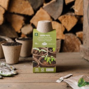 Nedbrytbar fiberkruka 8 cm, 18 st.