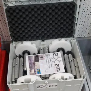 2Xarm hjälpmedel för köksmontage, komplett 2 armar inkl 16 förlängningsrör i systainer3 M237