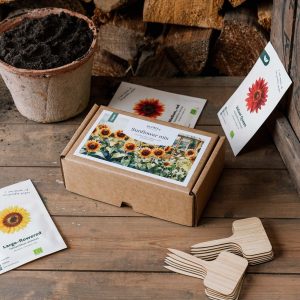 Solroslådan - 12 påsar ekologiska frön